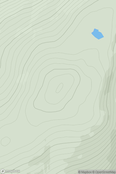 Thumbnail image for Creagan Mor [Loch Ericht to Glen Tromie & Glen Garry] showing contour plot for surrounding peak
